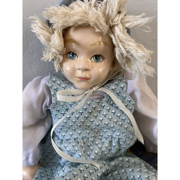 Vintage Mary Lake Thompson for Balos Sweet Doll Perfect! 16" Tall Ceramic/Cloth - Picture 2 of 9